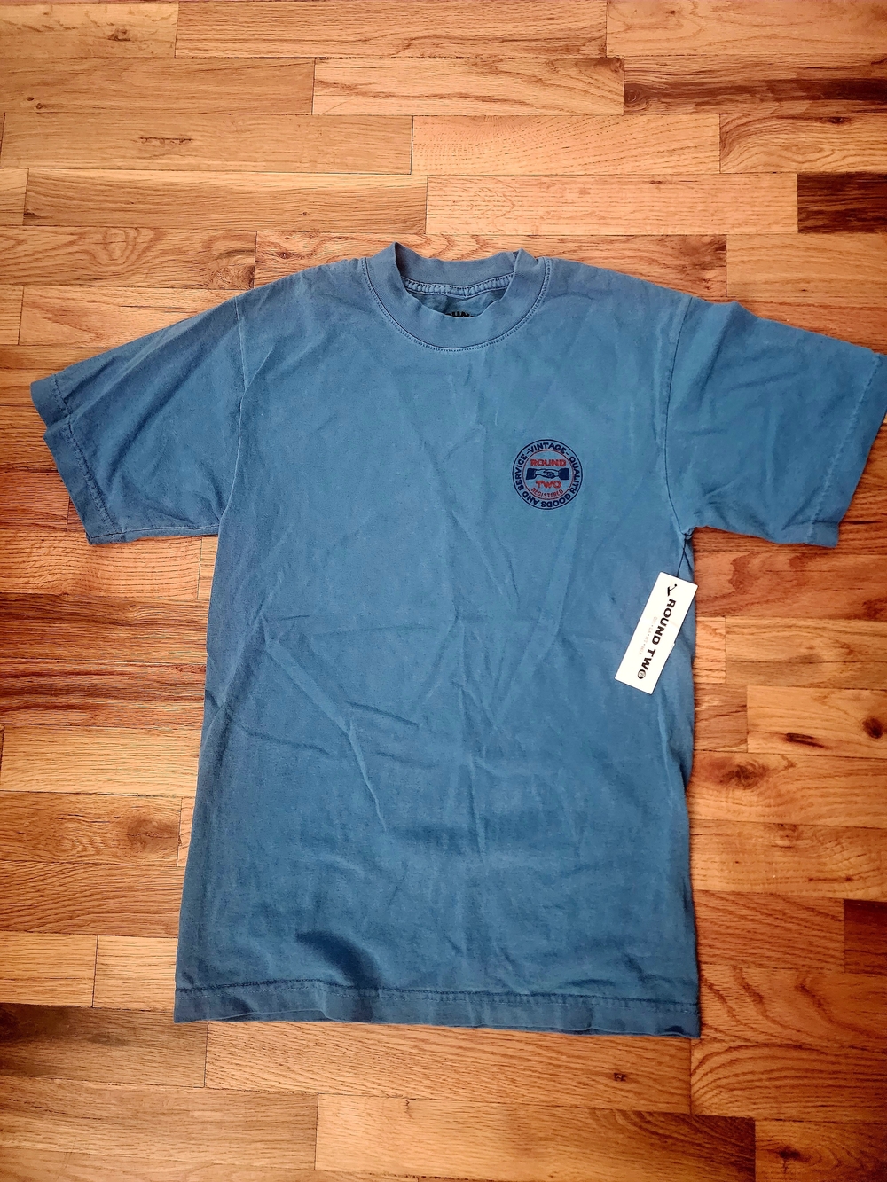 Round Two Men's Blue Pocket Logo T-Shirt